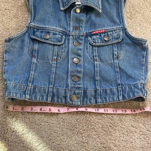 United Denim vest with collar size medium blue - Picture 8 of 8